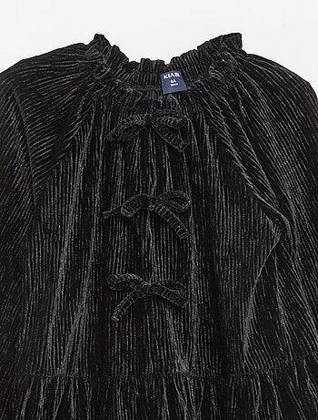 Camiseta de fiesta texturizada con lazo liso