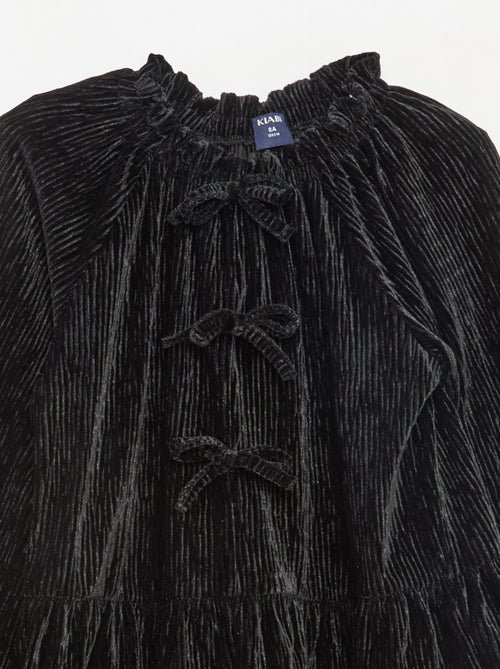 Camiseta de fiesta texturizada con lazo liso - Kiabi