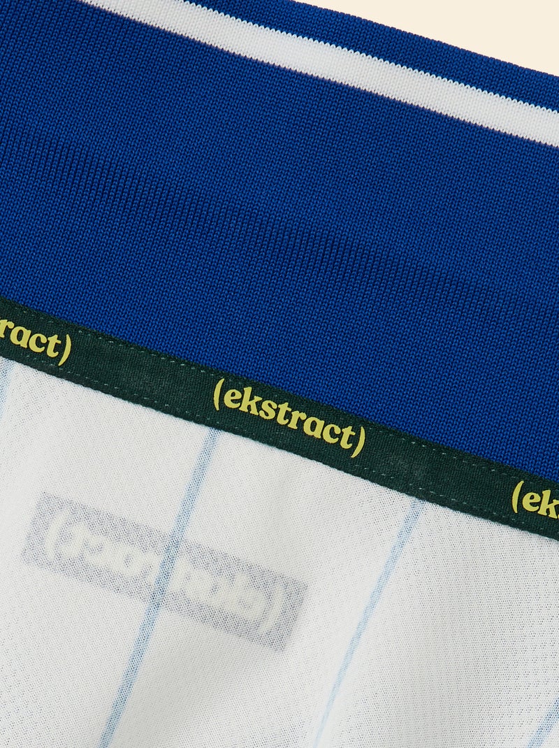 Camiseta de fútbol a rayas de manga corta (Ekstract) Blanco - Kiabi