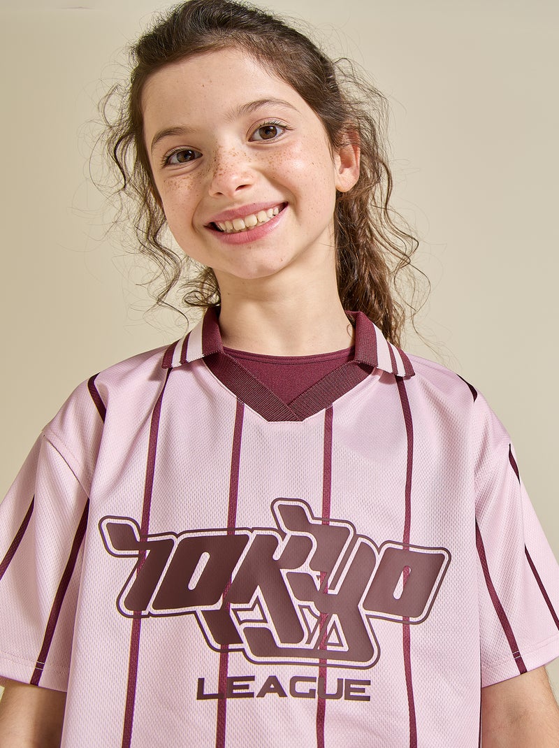 Camiseta de fútbol de manga corta Rosa - Kiabi