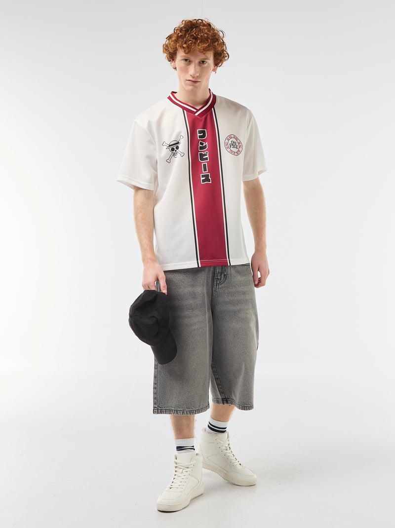 Camiseta de fútbol estampada 'One Piece' Blanco - Kiabi