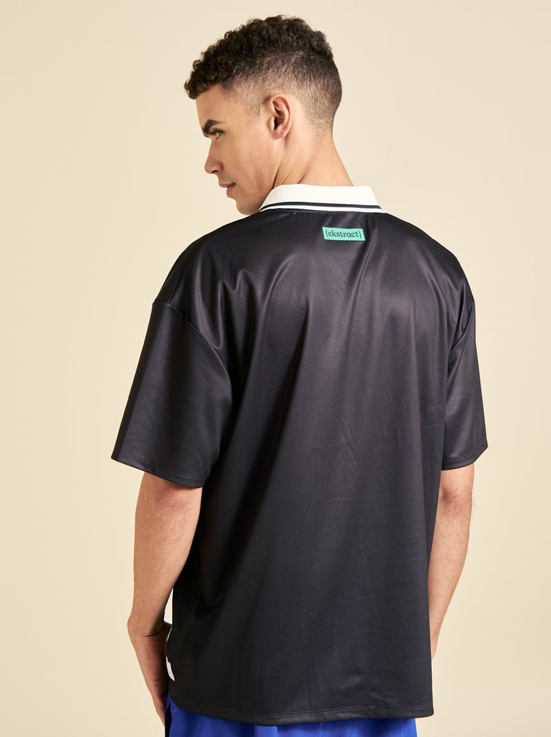 Camiseta de fútbol oversize - (ekstract) Negro - Kiabi