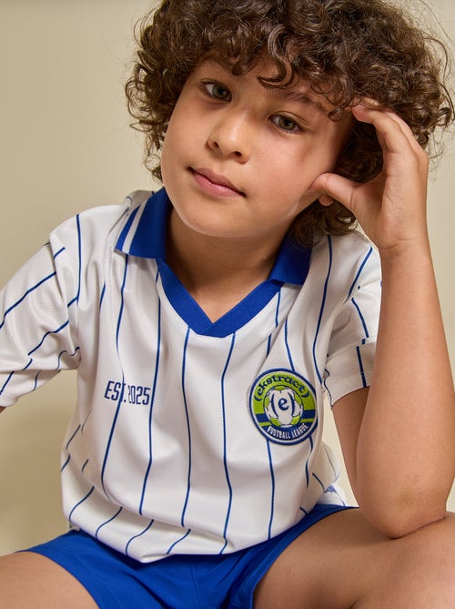 Camiseta de fútbol rayada de manga corta - Kiabi Camiseta de fútbol rayada de manga corta - Kiabi