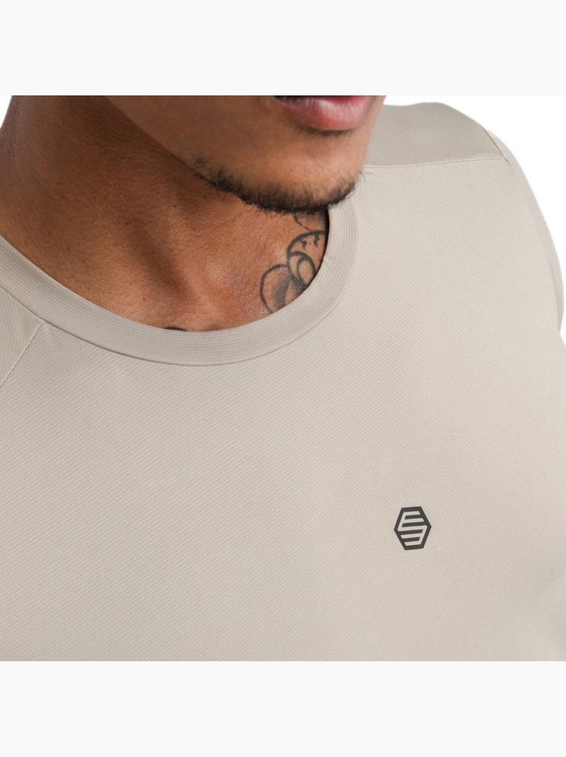 Camiseta de gravel hombre ciclismo hombre cedar Beige - Kiabi