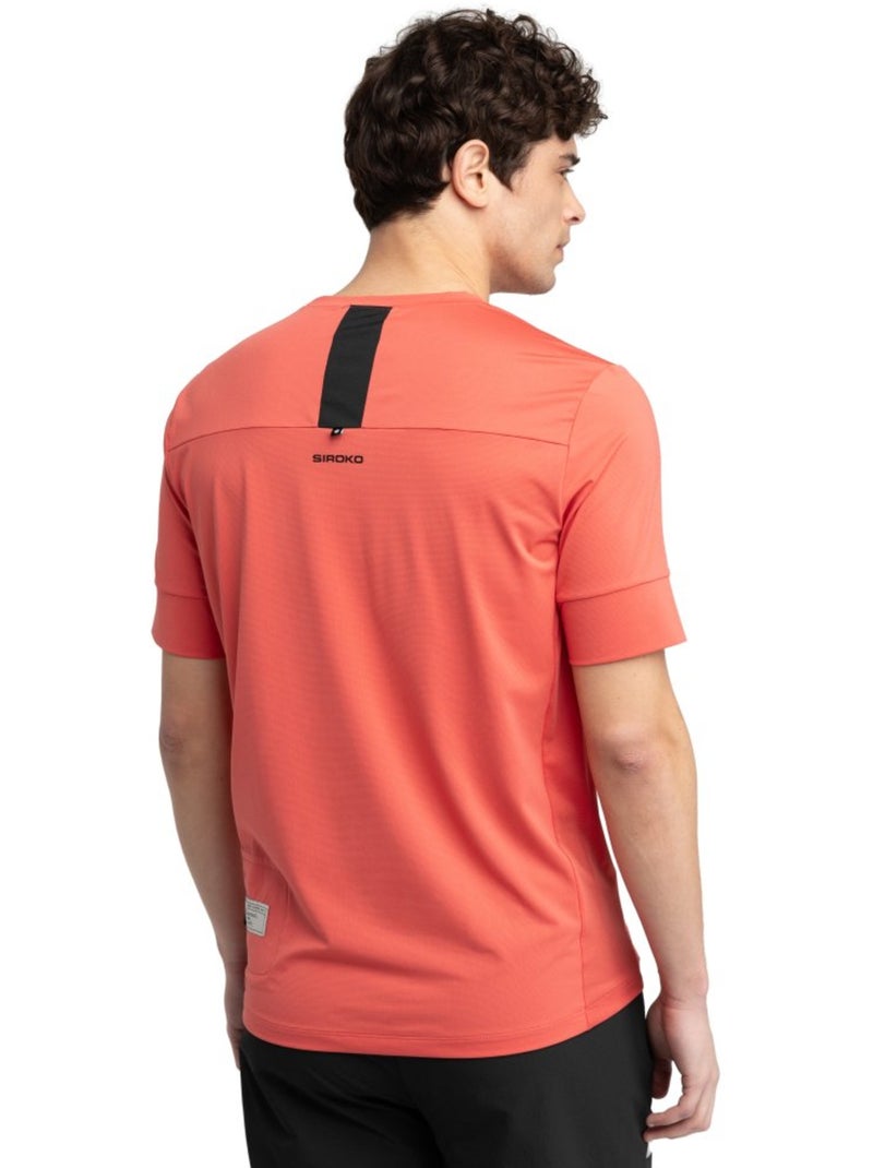 Camiseta de gravel hombre ciclismo hombre rockrover Rojo - Kiabi
