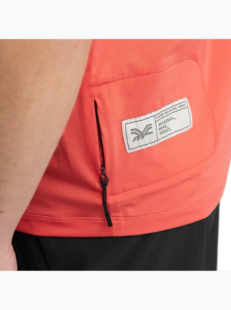 Camiseta de gravel hombre ciclismo hombre rockrover Rojo - Kiabi
