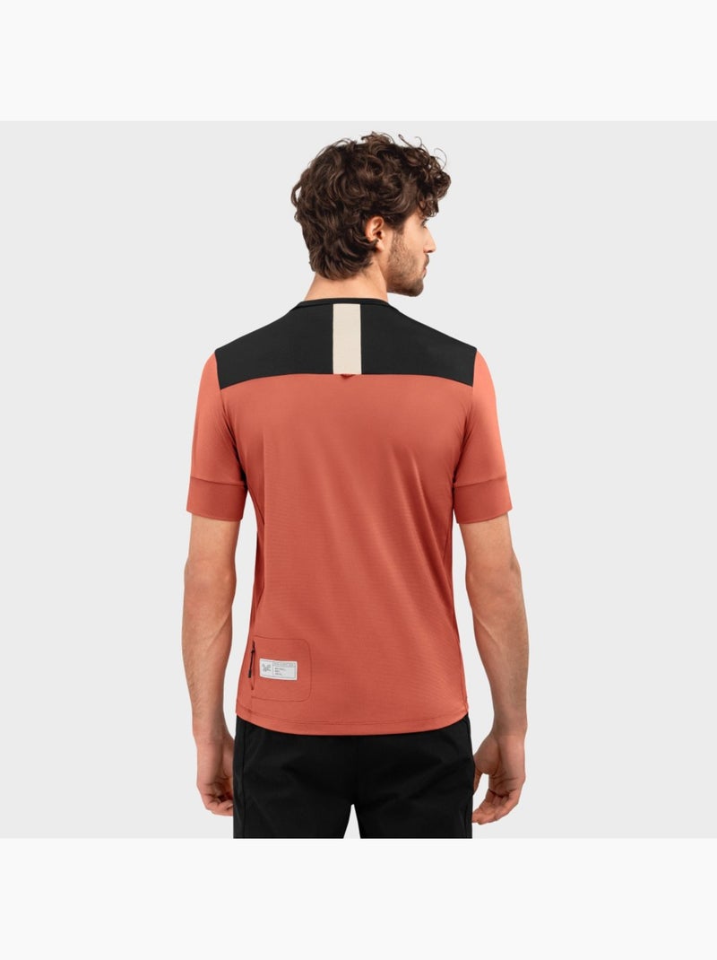 Camiseta de gravel hombre ciclismo hombre tushar Beige arcilla - Kiabi