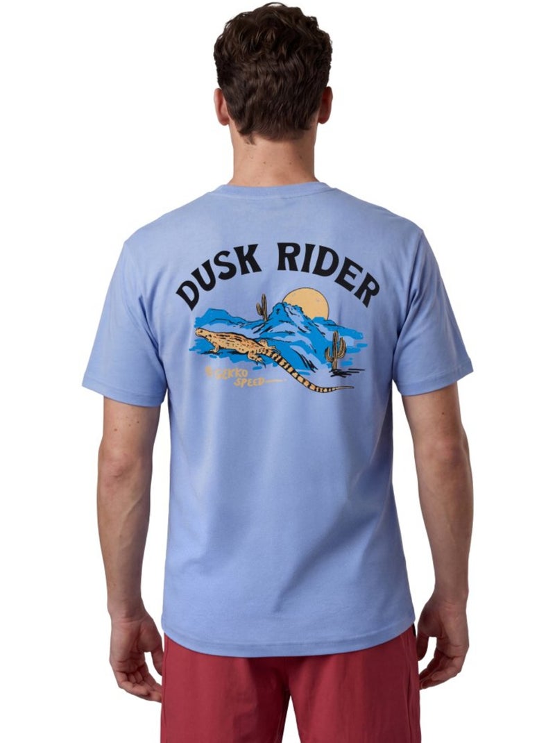 Camiseta de gravel manga corta algodón hombre hombre chaser Azul - Kiabi