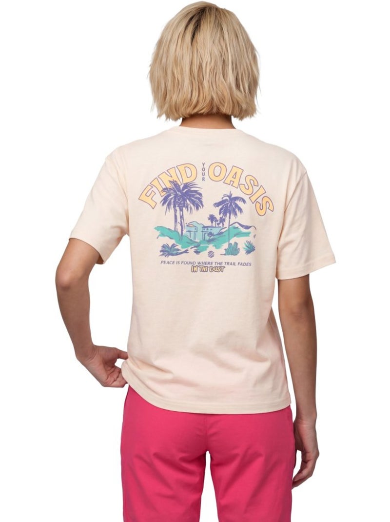 Camiseta de gravel manga corta algodón mujer mujer chaser-w sand Beige - Kiabi