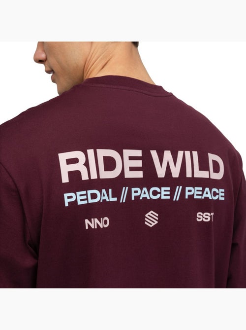 Camiseta de gravel manga larga algodón hombre ciclismo hombre rutted burgundy - Kiabi Camiseta de gravel manga larga algodón hombre ciclismo hombre rutted burgundy - Kiabi