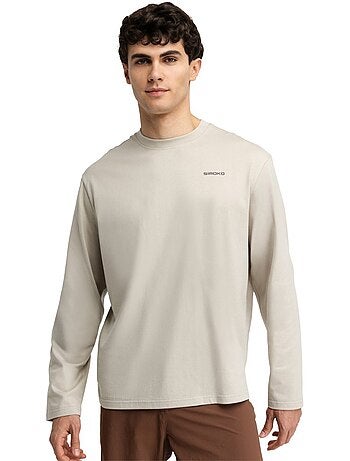 Camiseta de gravel manga larga algodón hombre ciclismo hombre rutted