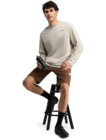 Camiseta de gravel manga larga algodón hombre ciclismo hombre rutted