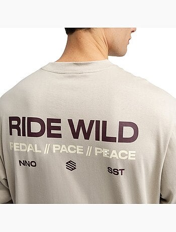 Camiseta de gravel manga larga algodón hombre ciclismo hombre rutted