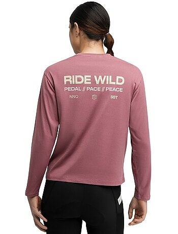 Camiseta de gravel manga larga algodón mujer ciclismo mujer rutted-w