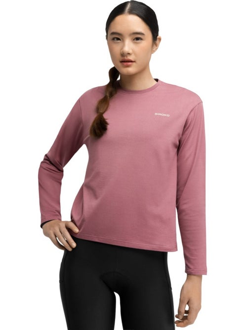 Camiseta de gravel manga larga algodón mujer ciclismo mujer rutted-w - Kiabi Camiseta de gravel manga larga algodón mujer ciclismo mujer rutted-w - Kiabi