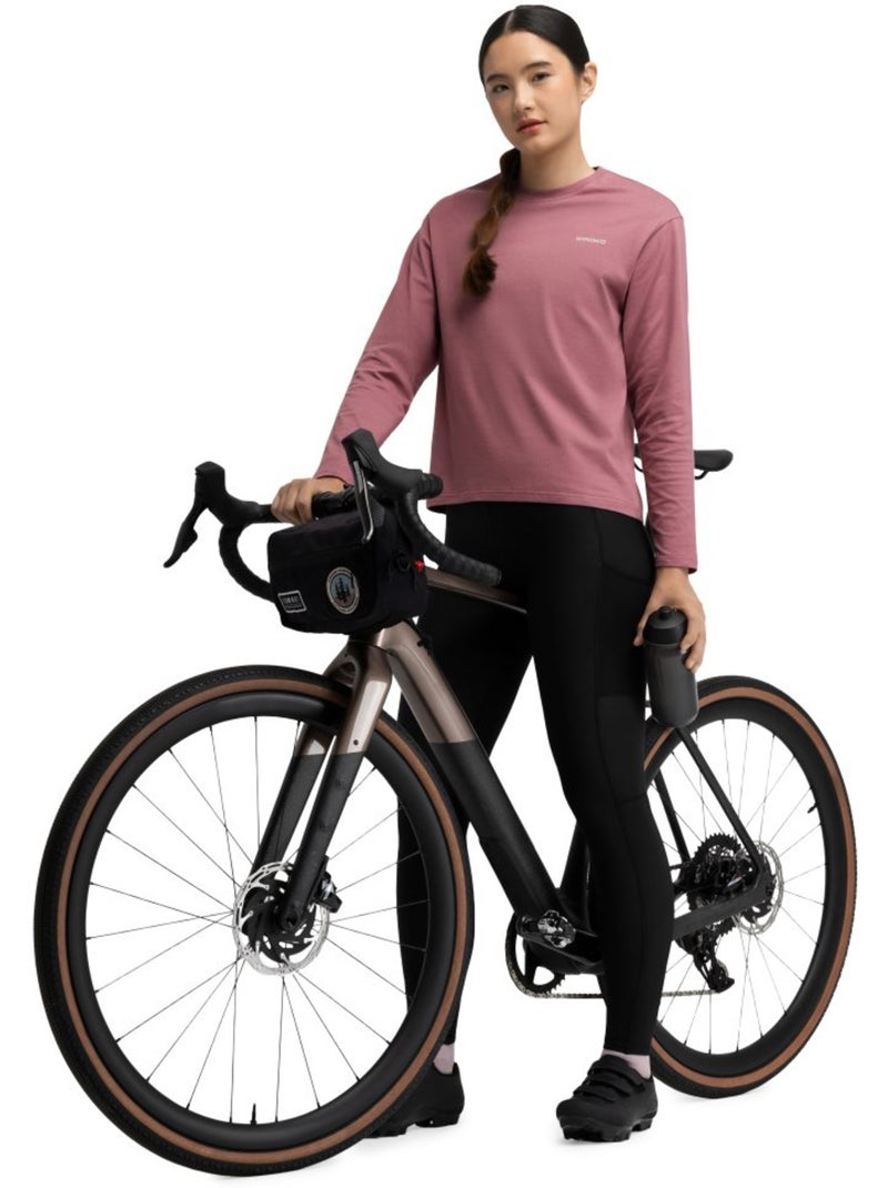 Camiseta de gravel manga larga algodón mujer ciclismo mujer rutted-w Marrón - Kiabi