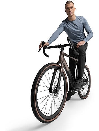 Camiseta de gravel manga larga hombre ciclismo hombre cáucaso
