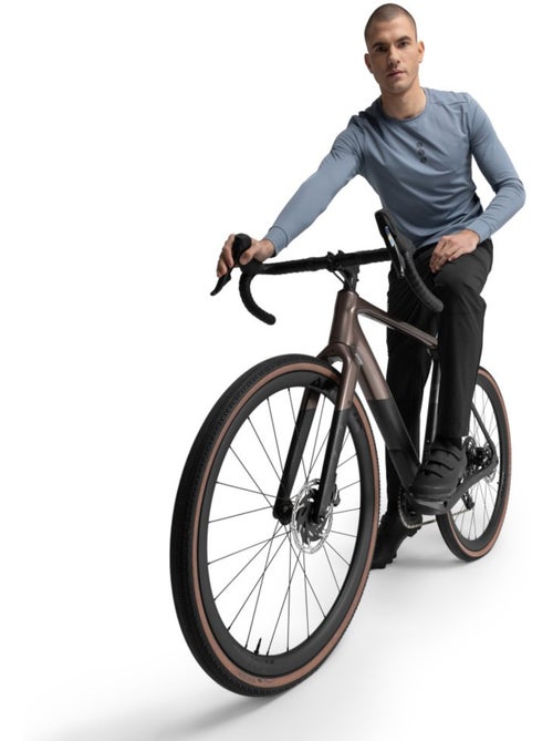 Camiseta de gravel manga larga hombre ciclismo hombre cáucaso - Kiabi