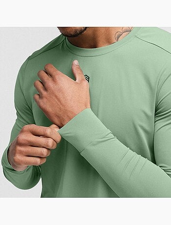 Camiseta de gravel manga larga hombre ciclismo hombre spruce