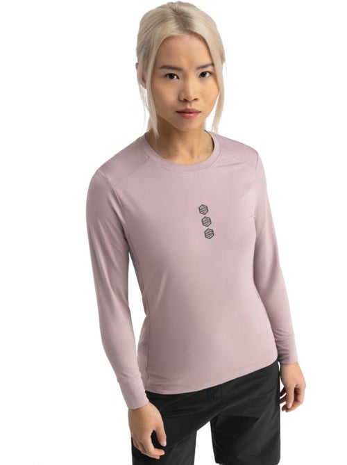 Camiseta de gravel manga larga mujer ciclismo mujer altiplano - Kiabi