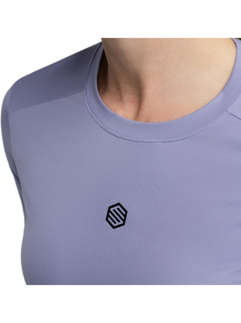 Camiseta de gravel mujer ciclismo mujer aria Violeta - Kiabi