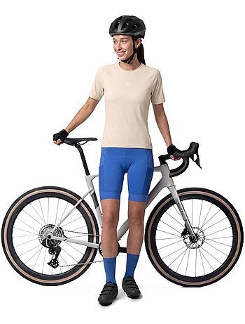 Camiseta de gravel mujer mujer linden-w sand