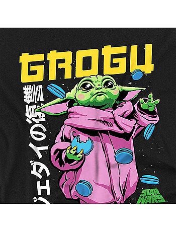 Camiseta de grogu diseño neón para niños/niñas - star wars: the mandalorian