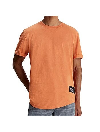 Camiseta de Hombre Calvin Klein Jeans con Insignia y Dobladillo