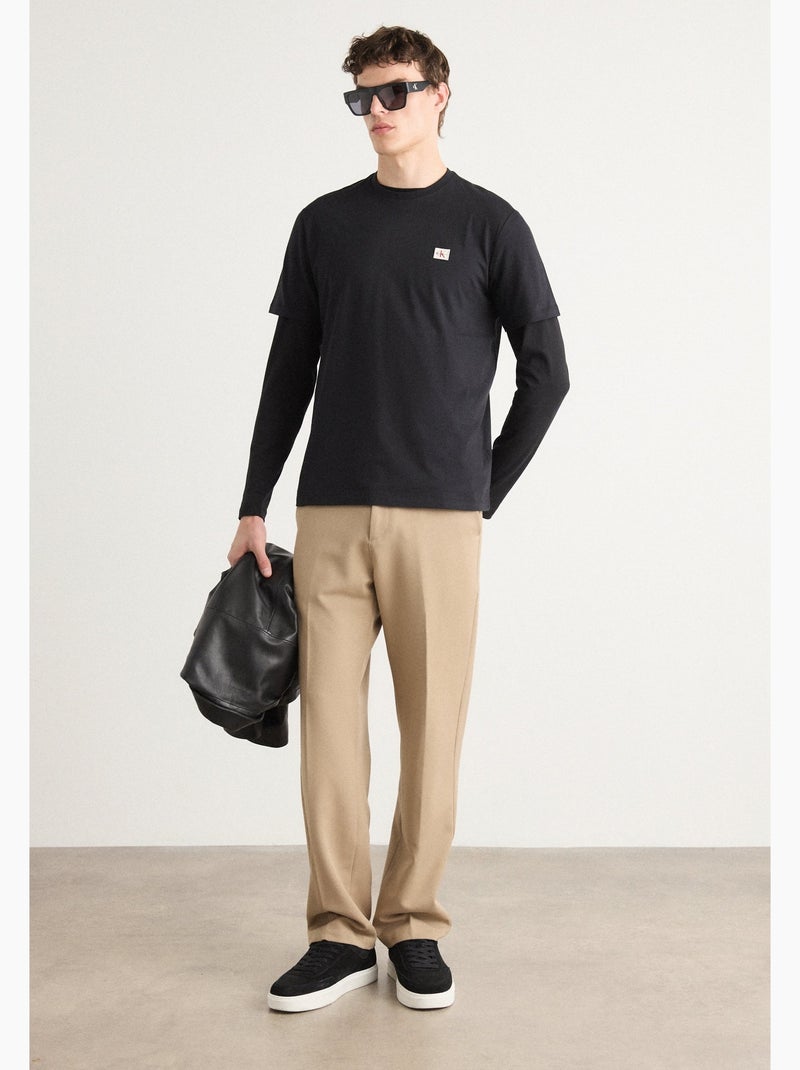 Camiseta de Hombre Calvin Klein Jeans con Logo de Algodón Negro - Kiabi