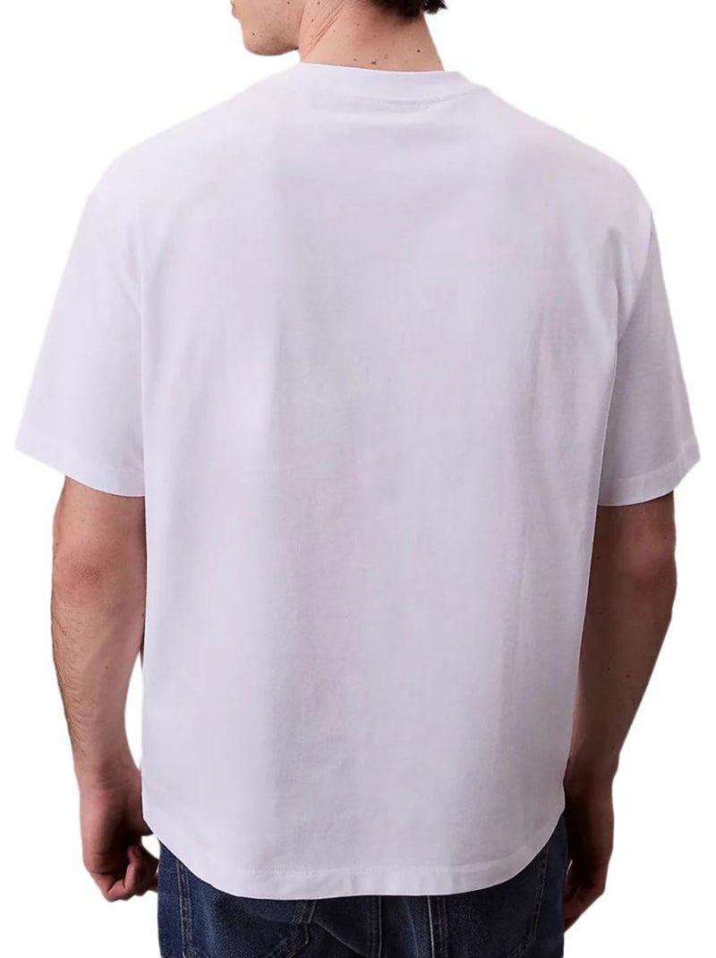 Camiseta de Hombre Calvin Klein Jeans con Monologo Blanco - Kiabi