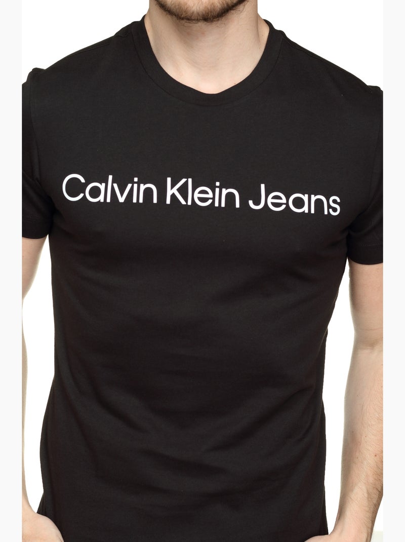 Camiseta de Hombre Calvin Klein Jeans Negro - Kiabi