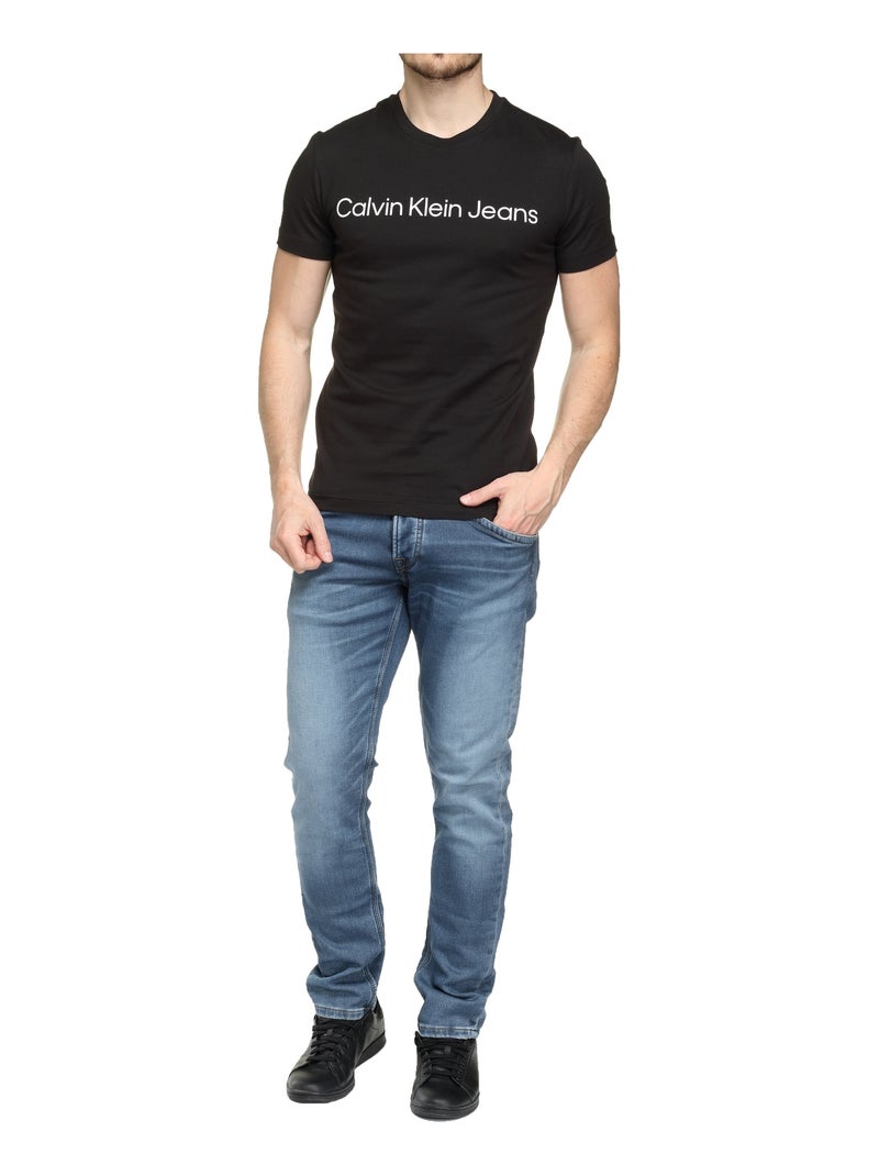 Camiseta de Hombre Calvin Klein Jeans Negro - Kiabi