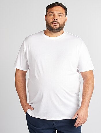Camiseta de hombre de algodón con cuello redondo