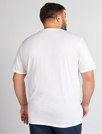 Camiseta de hombre de algodón con cuello redondo