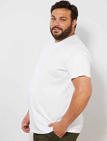 Camiseta de hombre de algodón con cuello redondo