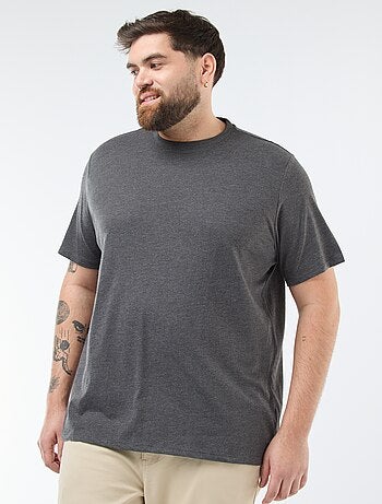 Camiseta de hombre de algodón con cuello redondo