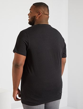 Camiseta de hombre de algodón con cuello redondo