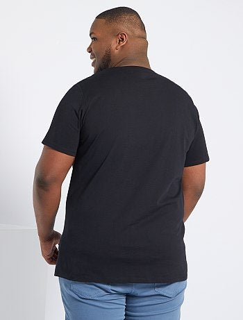 Camiseta de hombre de algodón con cuello redondo