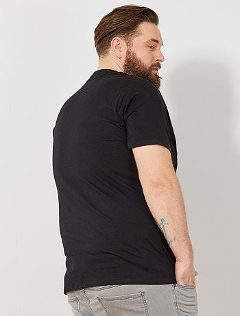 Camiseta de hombre de algodón con cuello redondo