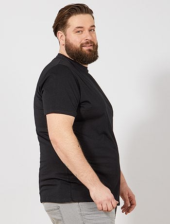 Camiseta de hombre de algodón con cuello redondo