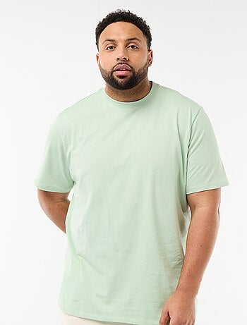Camiseta de hombre de algodón con cuello redondo