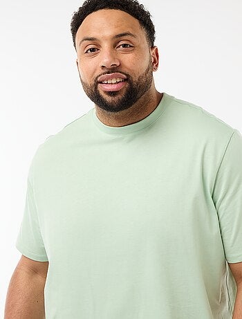 Camiseta de hombre de algodón con cuello redondo