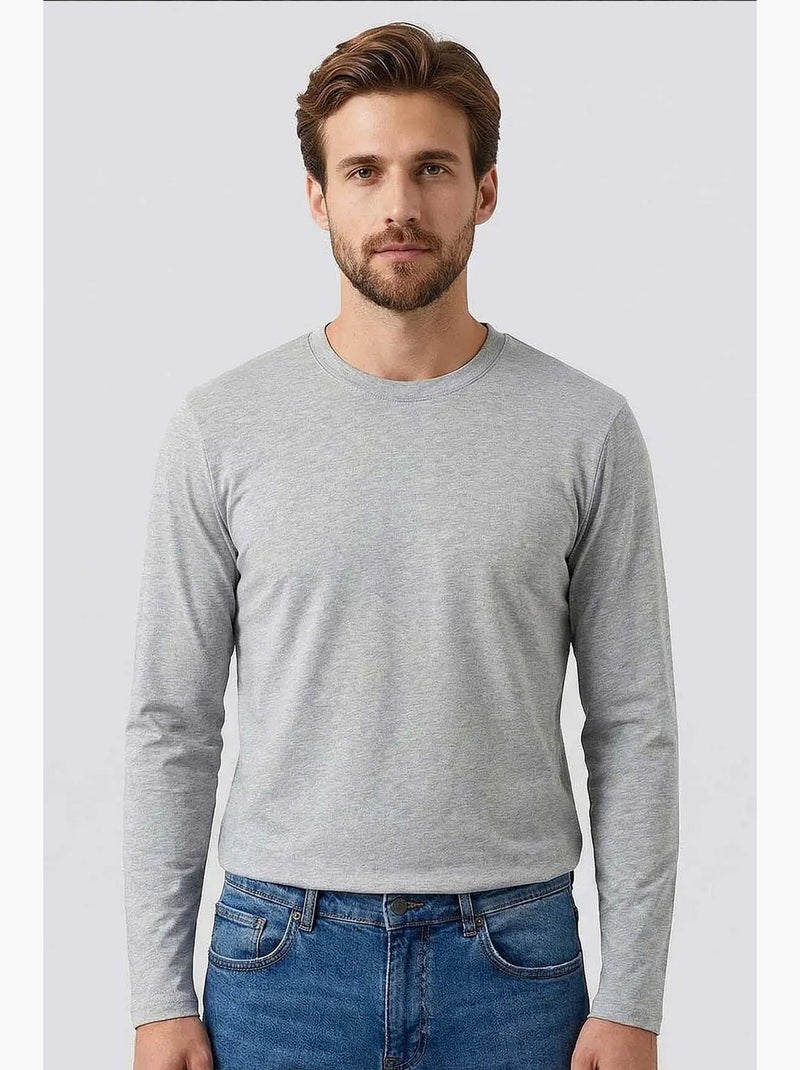 Camiseta de hombre de algodón y elastano tommy Gris claro - Kiabi