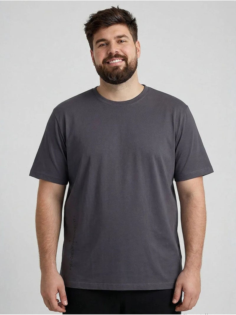 Camiseta de hombre de algodón y elastano tommy Gris negro - Kiabi