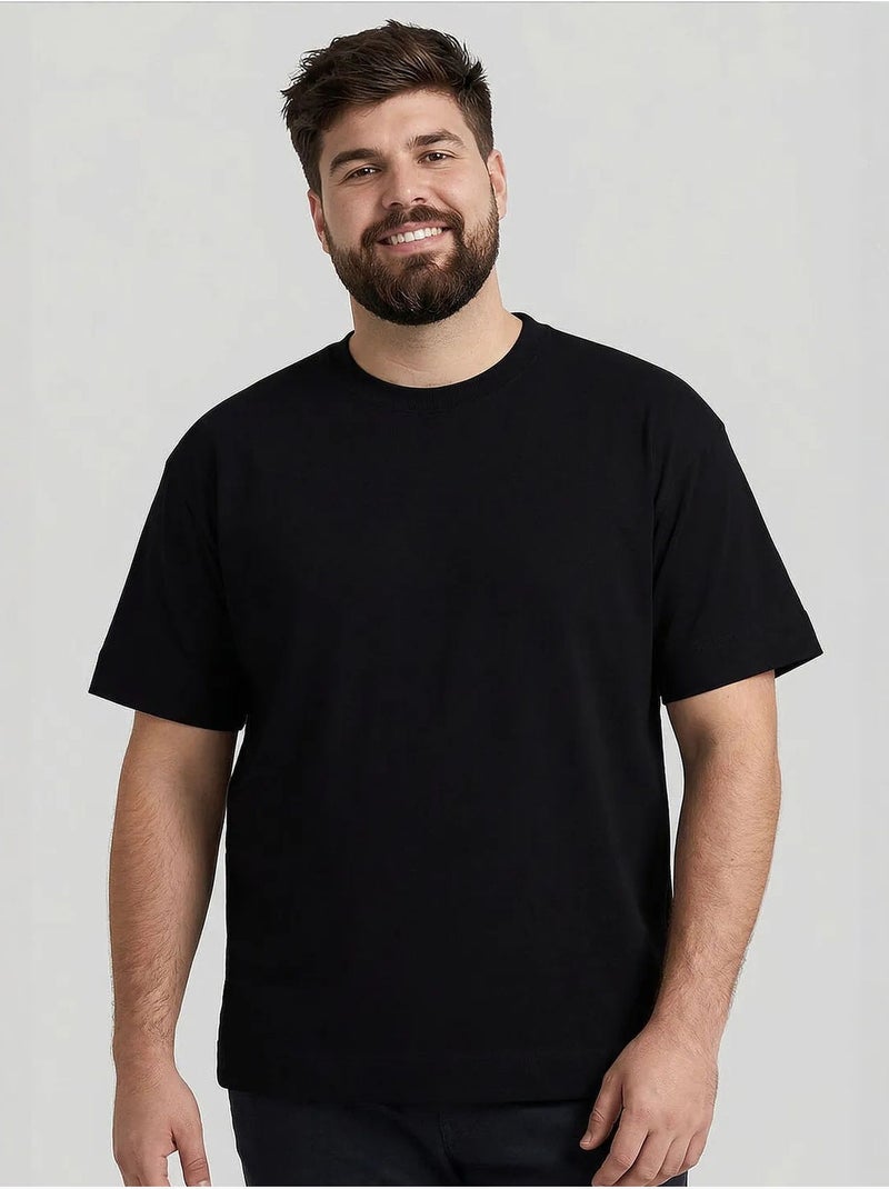 Camiseta de hombre de algodón y elastano tommy Negro - Kiabi