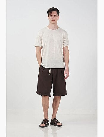 Camiseta de hombre de algodón y lino giesto