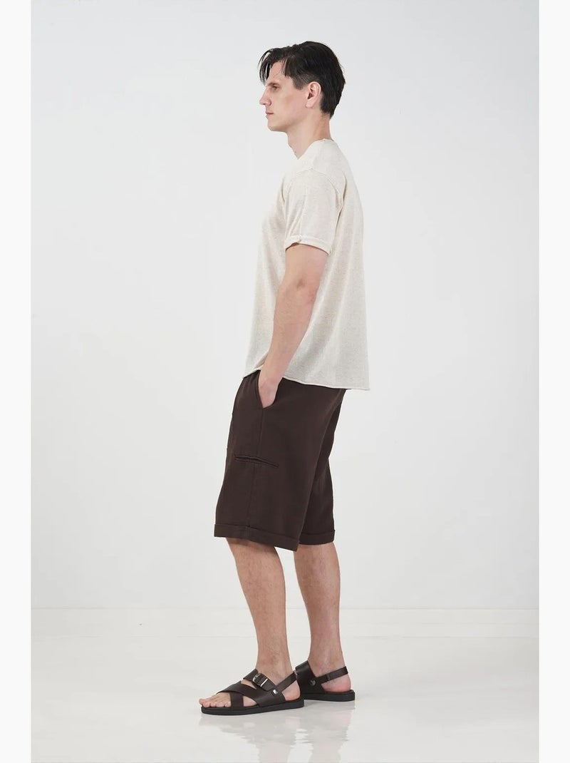Camiseta de hombre de algodón y lino giesto Beige natural - Kiabi