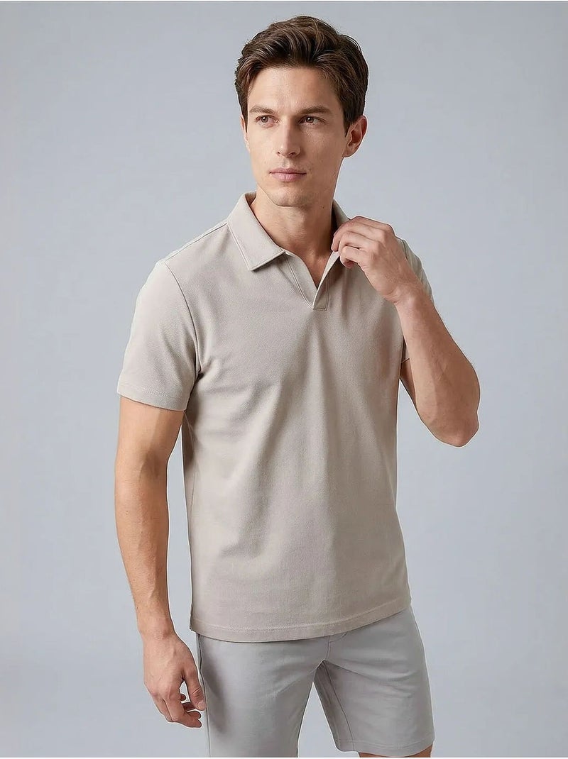 Camiseta de hombre de mezcla de viscosa tommy Beige arcilla - Kiabi
