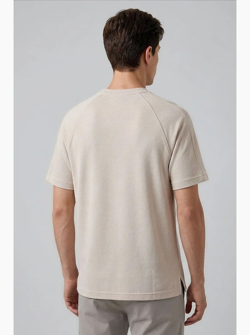 Camiseta de hombre de mezcla de viscosa tommy Beige arcilla - Kiabi