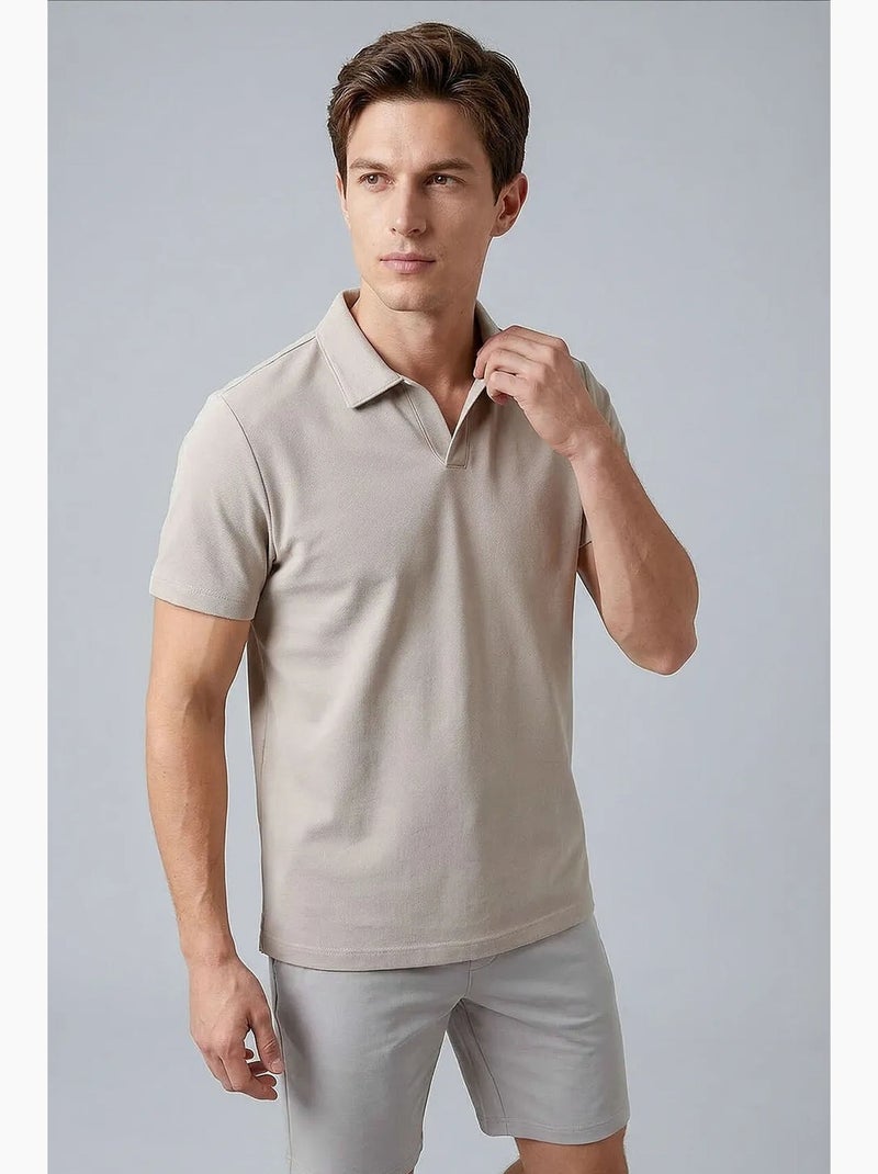 Camiseta de hombre de mezcla de viscosa tommy Beige arcilla - Kiabi